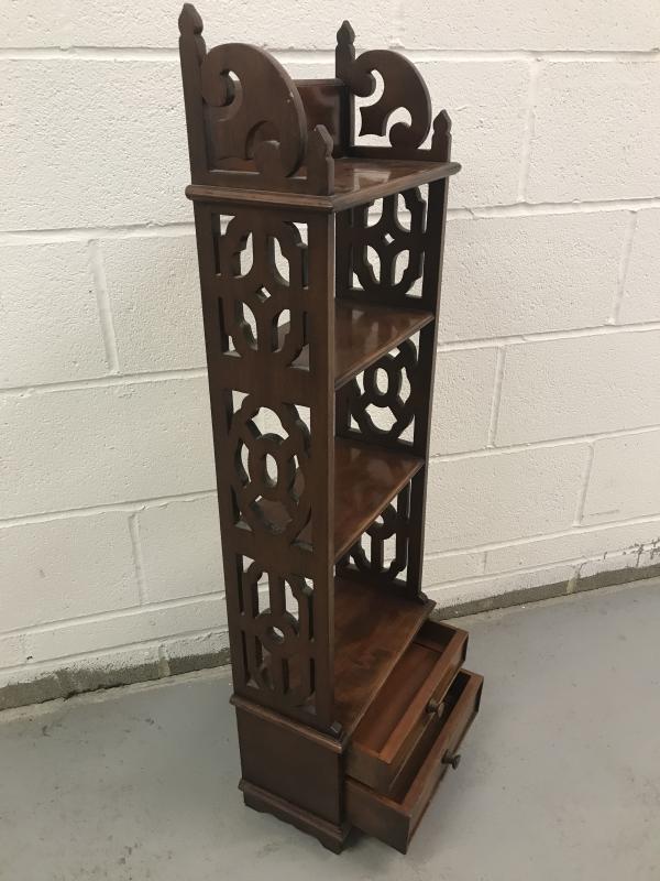 1960s ornate bookshelf.